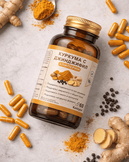 Пиперин +  Куркума с екстракт Джинджифил