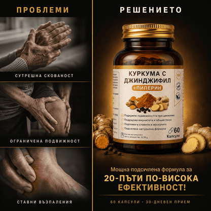 Пиперин +  Куркума с екстракт Джинджифил