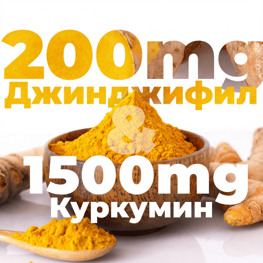 Био Куркума с Джинджифил и Черен Пипер (BioPiperin)